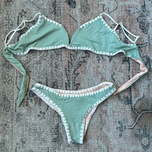 KOA Reversible Seafoam Green / Peach Bikini - M